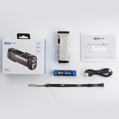 Wuben X4 Compact Multi-Function 1500 Lumen EDC Tactical Flashlight